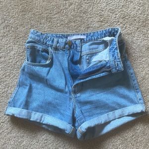 high waisted zara shorts